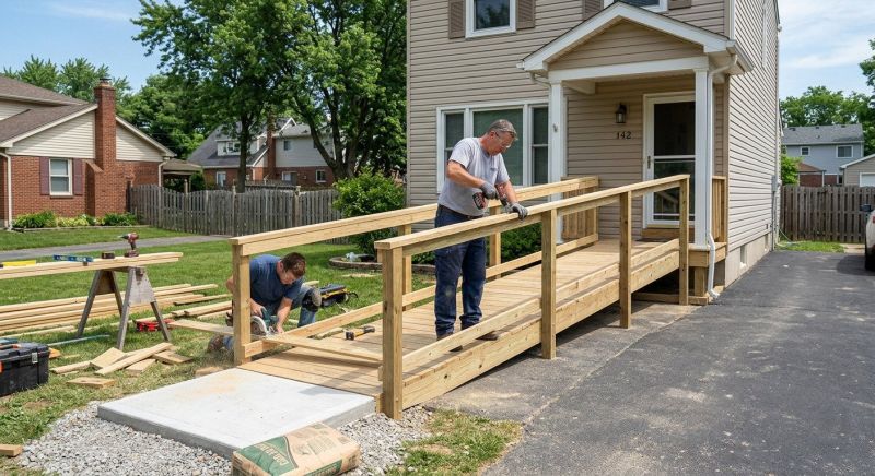Hardwood Ramp Installation in Kansas City, KS